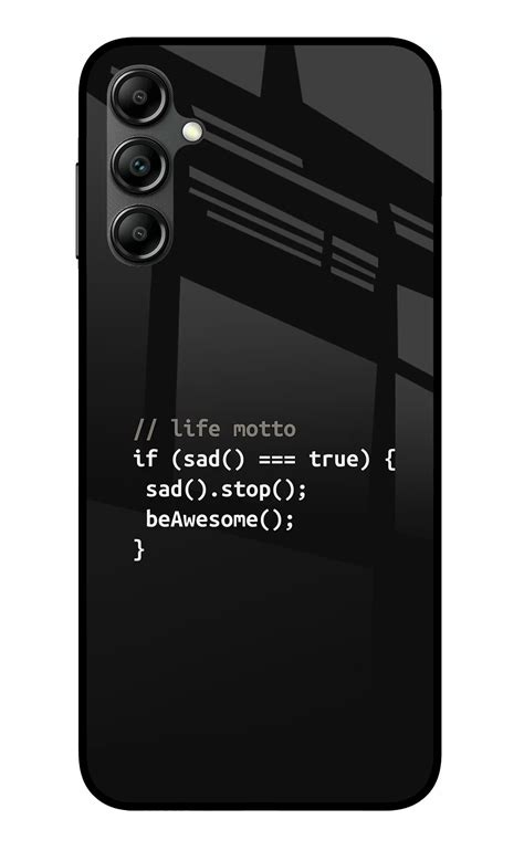 Buy Now Life Motto Code Glass Case for Samsung A14 5G Online | Casekaro