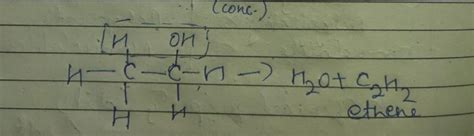 Sulfuric acid, acetylene The gas has been absorbed. Two molecules of ...