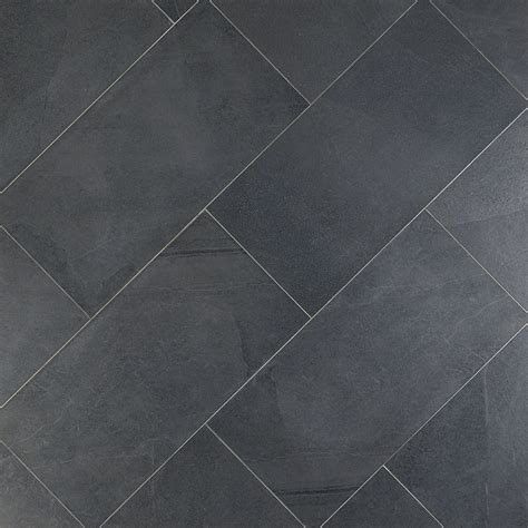 Fordham Nero 12x24 Black Matte Porcelain Floor and Wall Tile ...
