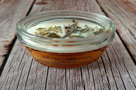 New Moon Ritual Candle | Soy Wax | 100 gms | With Rare Herbs, Crystals ...