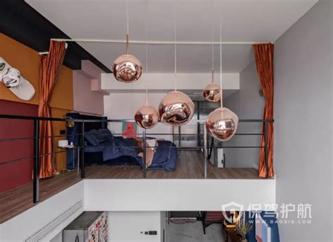 小户型loft挑高装修效果图 47㎡loft单身公寓装修案例_保驾护航装修网