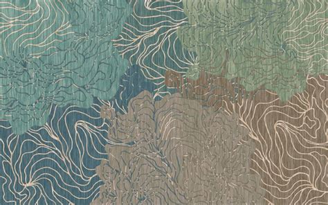 Colors Abstract Wavy Pattern Large Design Wallpaper Murals