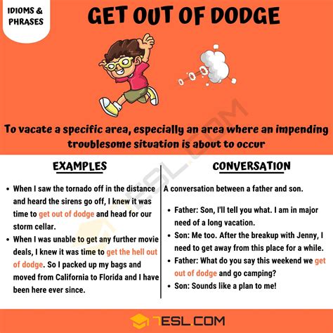 "Get Out of Dodge" Meaning, Origin and Examples • 7ESL
