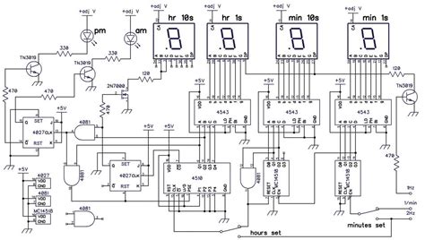 Image result for LED Clock Timer Circuit Diagram