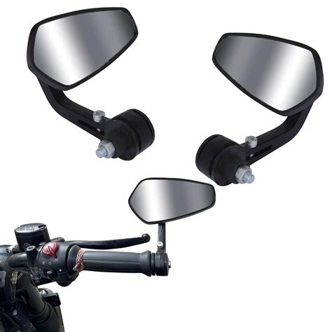 Grandbiker Motorcycle Bar End and Rear View Battle Mirror for Bike ...