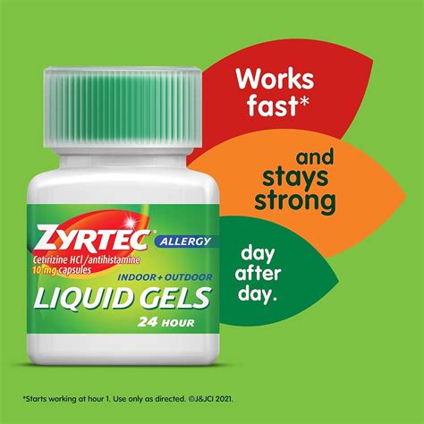 Zyrtec 24 HR Allergy Relief Liquid Gel Capsules - 12 ct Pack | Cetirizine HCl Antihistamine
