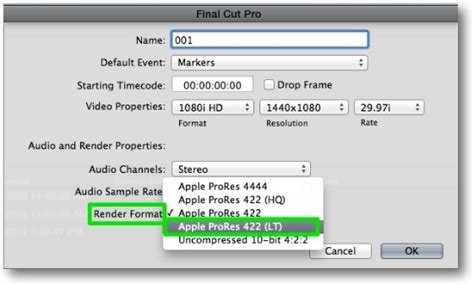 Final Cut Pro ProRes Setting 的图像结果