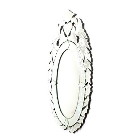 Elongated Leaf Oval Mirror