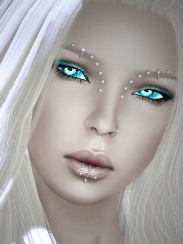 Download wallpaper girl, face, elf, piercing, white hair, render ...