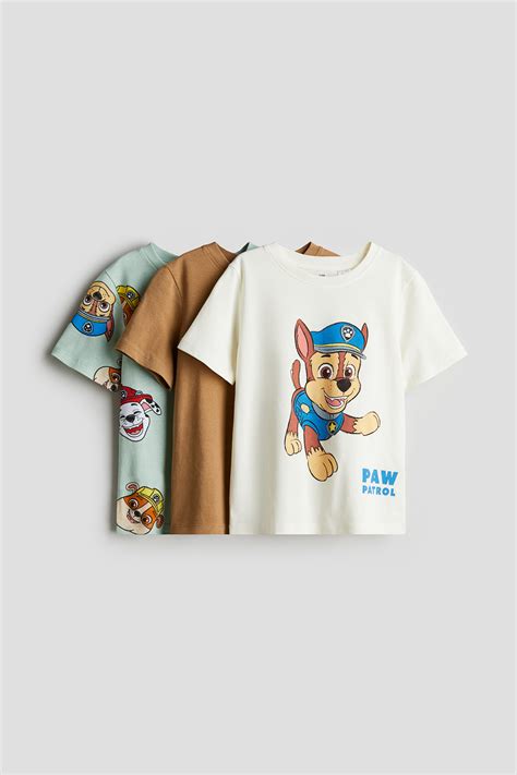3-pack Printed Tees - White/PAW Patrol - Kids | H&M AU