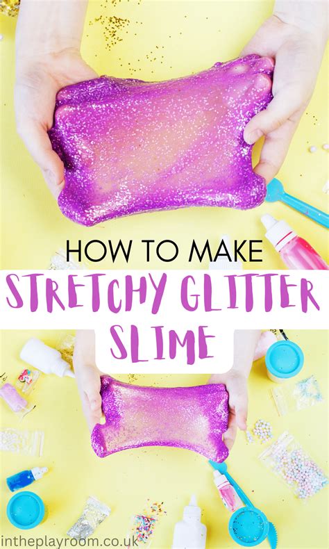DIY Sparkly Glitter Slime Recipe - In The Playroom