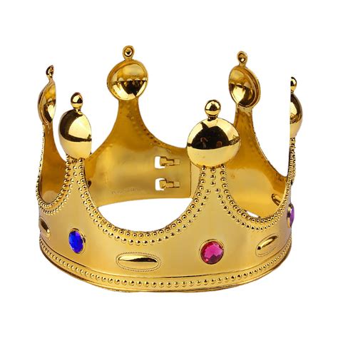 Royal Gold Crown for King Prince - Plastic Costume Accessory for ...
