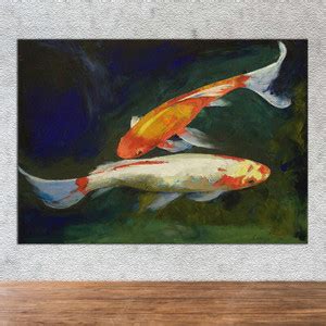 Poster Feng Sui Digital Painting Koi Fish Painting sl-4605 (Wall Poster ...