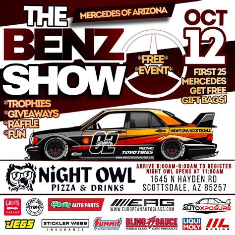 Mercedes Benz Car Show / Lunch / Arcade / Fun day, Night Owl AZ ...