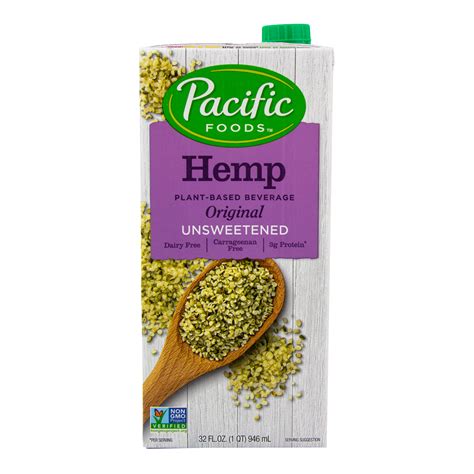 Pacific Foods - Hemp Milk - Original Unsweetened (32 oz ...