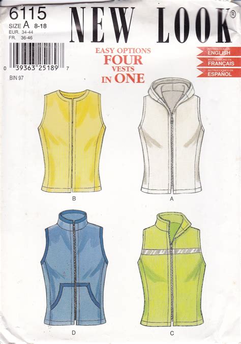 Printable Simple Vest Sewing Pattern Free