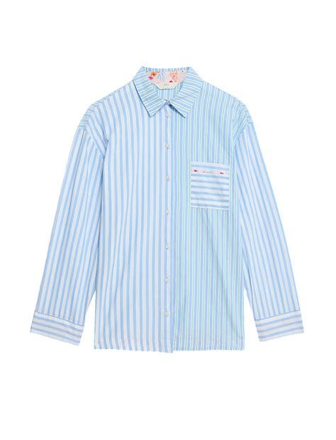 Buy Cool Comfort™ Pure Cotton Striped Pyjama Top at Marks & Spencer