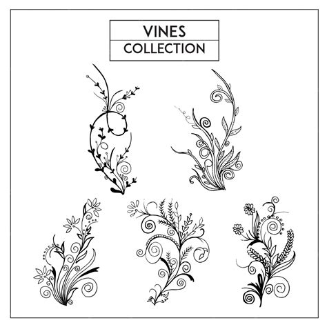 Simple Flower Vine Drawings