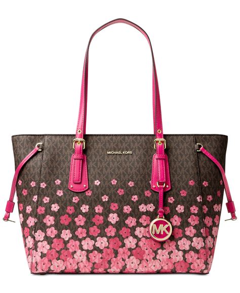 MICHAEL Michael Kors Voyager Signature Floral Medium Tote - Handbags ...