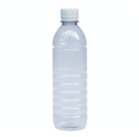 500ml, PET, Clear Mineral Water Bottle, White Cap