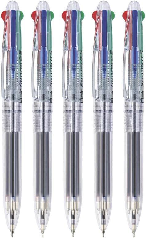 Hauser 4 In 1 Retractable Ball Pen Box | Durable Transparent Body | 4 ...