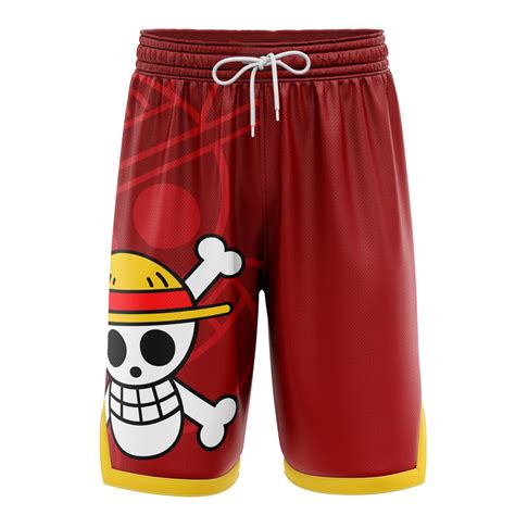 Luffy Straw Hats One Piece Basketball Shorts - AnimeBape
