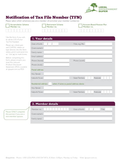 Fillable Online Notification of Tax File Number (TFN) Fax Email Print ...