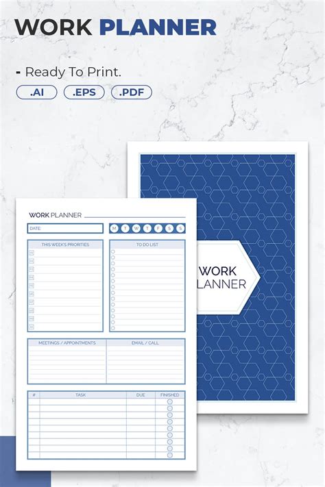 Work Planner | Printable Template