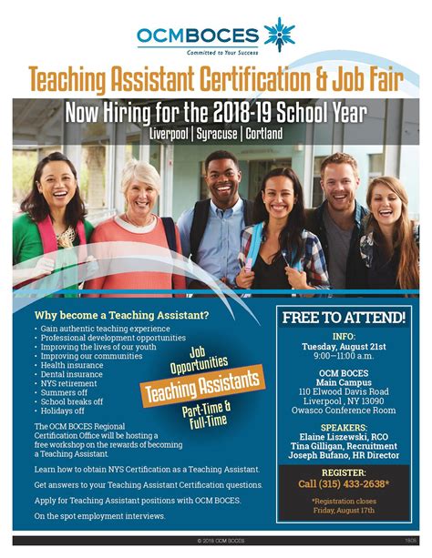 Teaching Assistant Certification and Job Fair | CLRC