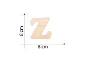 Lettera Z 8 cm in Legno 3mm per decorazioni