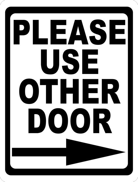 Use Other Door Sign Printable