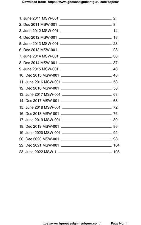 MSW-001 by ignouassignmentguru - June 2011 MSW-001 Dec 2011 MSW-001 ...