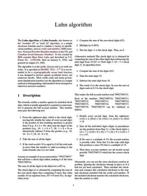 Image result for Luhn Algorithm Explained