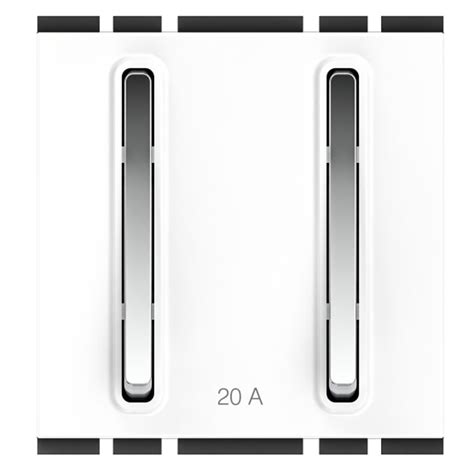 Buy GM Stylo 20A 1 Way With 2 Switches 2 Module Glossy White AC 2 378 ...