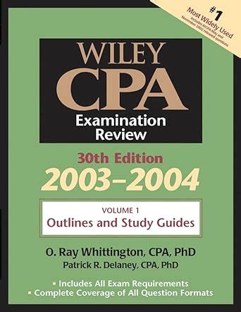 Buy WILEY CPA EXAMINATION REVIEW, OUTLINES AND STUDY GUIDES (2003-2004 ...