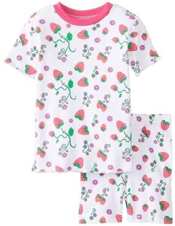 Buy New Jammies Little Girls' Strawberry Fields Organic Short Pajama ...