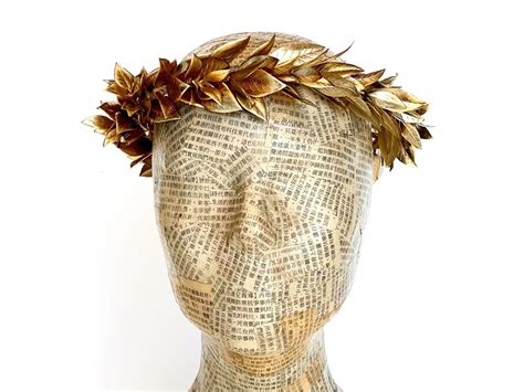 Gold Leaf Crown Laurel Head Wreath Greek God Headpiece - Etsy | Gold ...