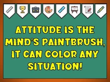 Back To School Bulletin Board Kit & Door Décor, ATTITUDE IS THE MIND’S ...