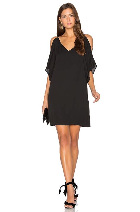 krisa Split Sleeve Slip Dress in Black | REVOLVE