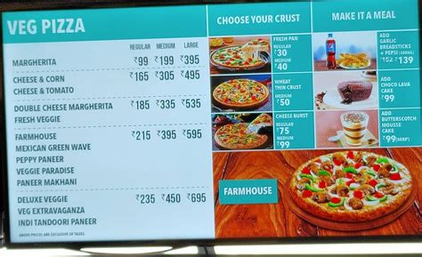 Menu at Domino's Pizza, Gurdaspur
