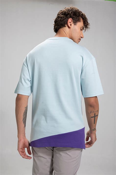 Buy Men's Dream Blue Oversized T-Shirt Online | SNITCH