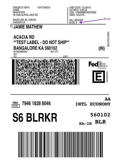FedEx Label Create 的图像结果