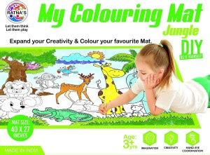 RATNA'S Toy Mall My Colouring MAT for Kids Reusable & Washable (Jungle ...