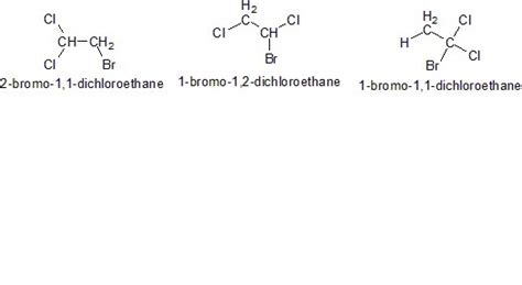The number of possible isomers for compound C2H3Cl2Br is - Brainly.in
