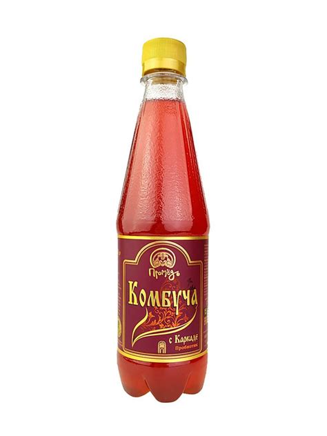 Напиток безалкогольный Промёд на основе чайного гриба и чая каркадэ ...