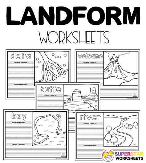 Landform Map Worksheet PDF 的图像结果