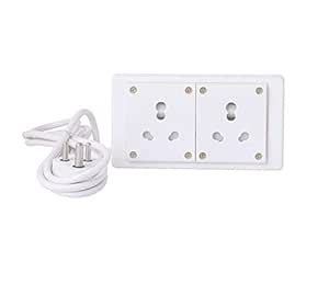 Buy Heavy Duty PVC Extension Board with 2 Sockets of 15A+6A (1 Meter ...