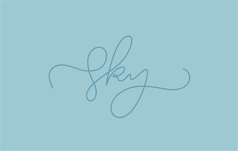 sky word lettering design in continuous line drawing 14721300 Vector Art at Vecteezy