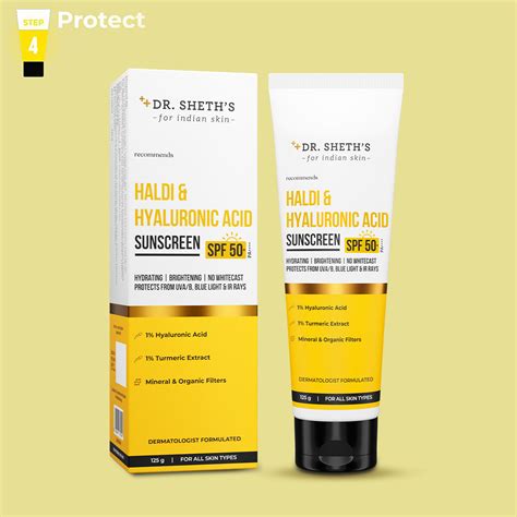 Haldi & Hyaluronic Acid Sunscreen - 125g – Dr Sheth's