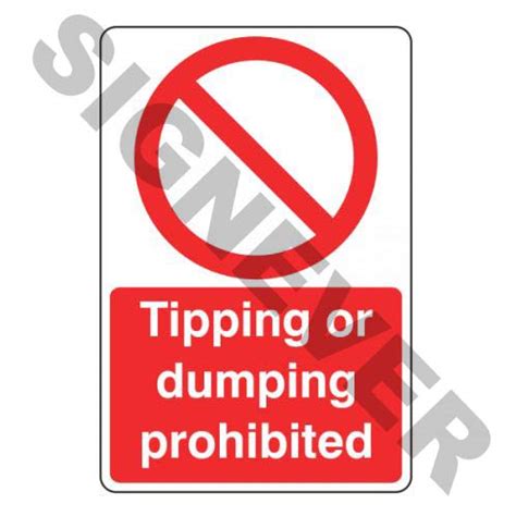 SIGN EVER Tripping Dumping Prohibited Information Sign Board For Office ...